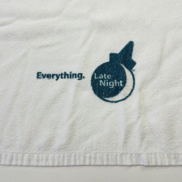 Vintage‎ Jack in the Box Beach Towel White Classic Square Logo Cotton 1888 Mills - Picture 3 of 7
